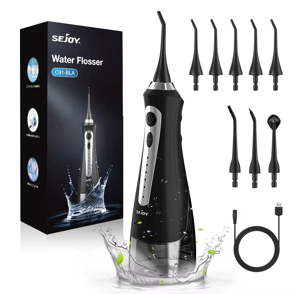 Water Flossers for Teeth Dental Oral Irrigator Cordless Rechargeable for Braces for Travel Teeth Cleaning 5 Cleaning Modes