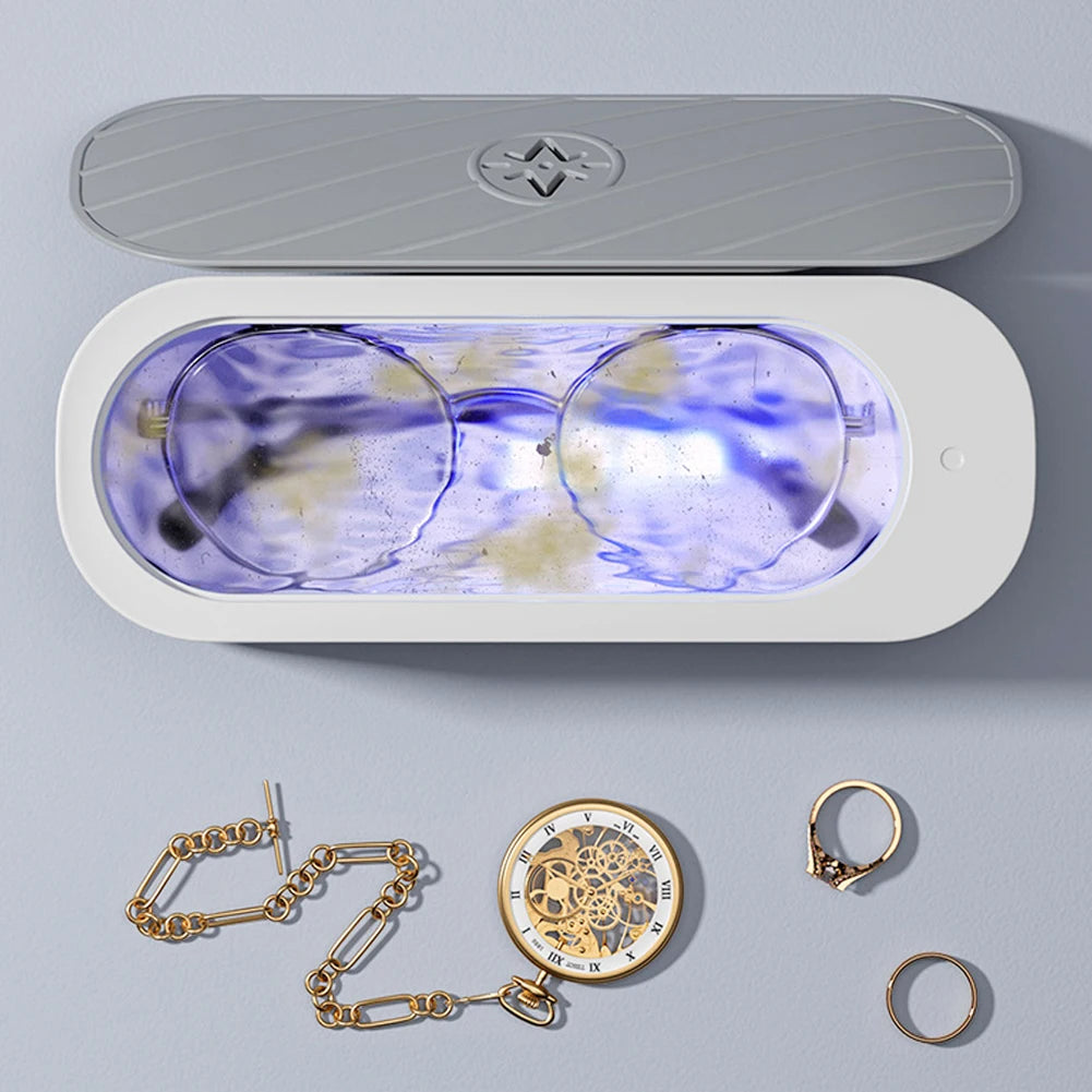 Experience the Power of Ultrasonic Cleaning: USB Rechargeable High Frequency Vibration Wash Cleaner for Jewelry and Glasses