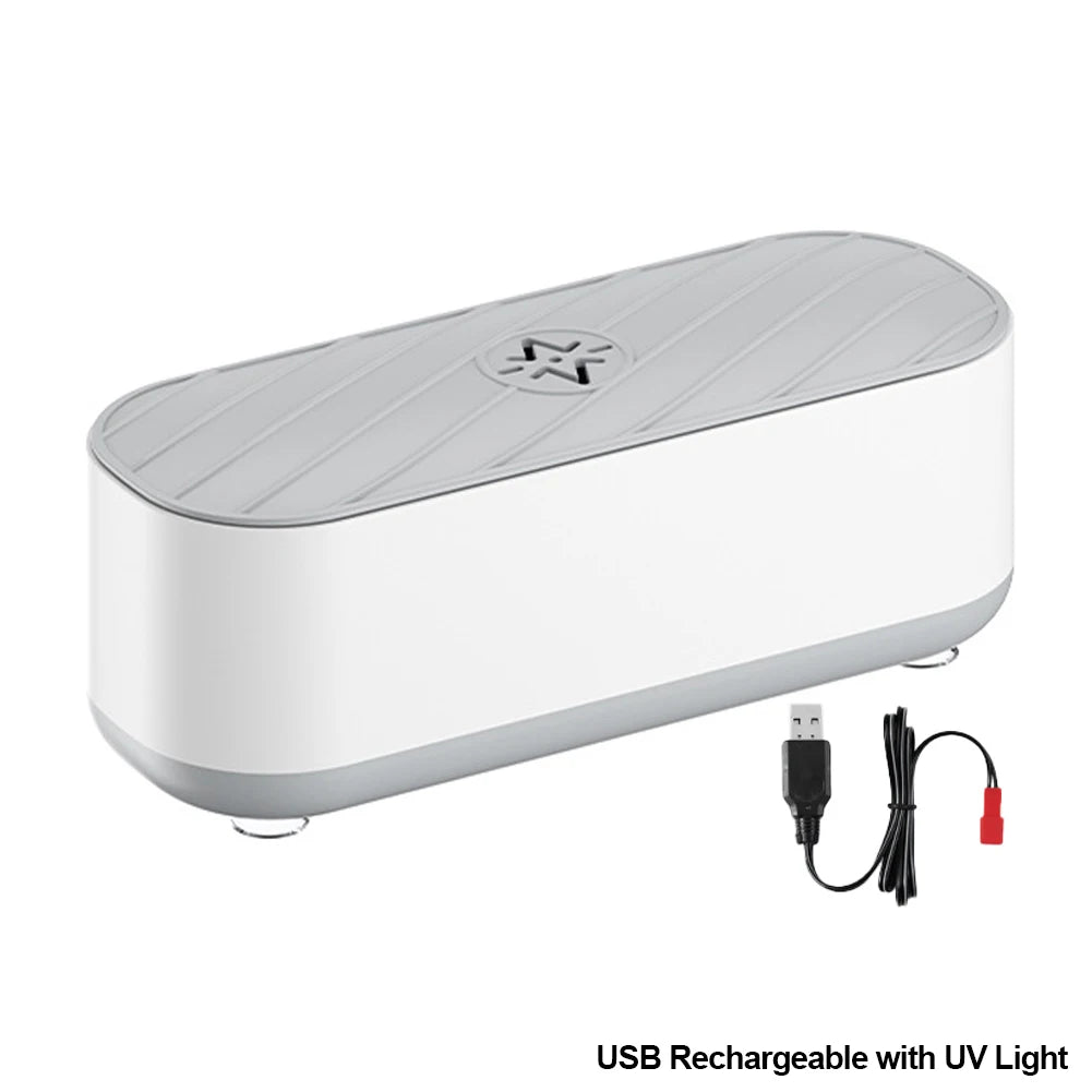 Revolutionary Ultrasonic Jewelry and Glass Cleaner - USB Rechargeable High Frequency Vibration Technology!